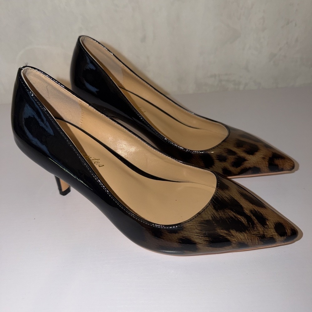 Amarantos Women's Leopard Pointed Toe 3' High Heel Pump Designer City Business